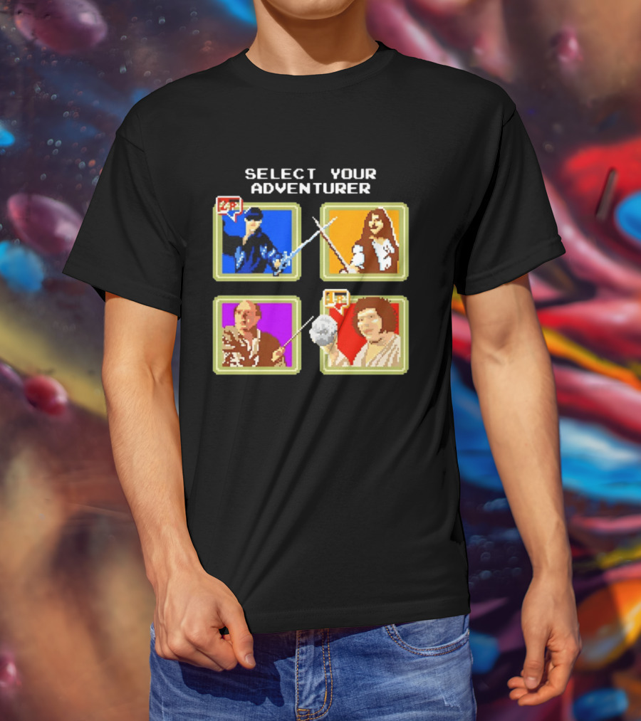 Select Your Adventurer Westley Inigo Montoya Vizzini Fezzik The Princess Bride Pixel T-Shirt