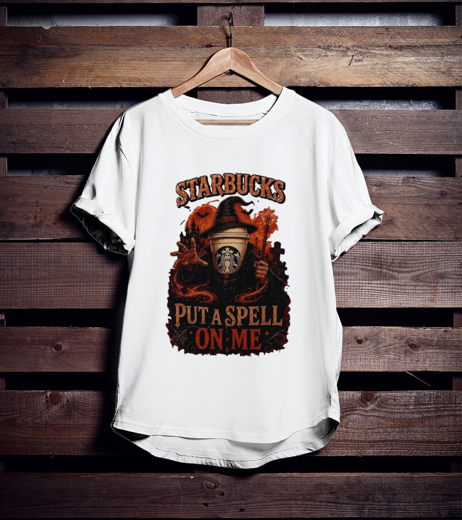 Starbucks Halloween Witch Put A Spell On Me Coffee Magic T-Shirt