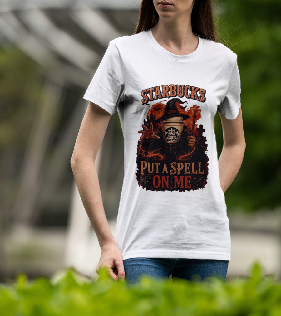 Starbucks Halloween Witch Put A Spell On Me Coffee Magic T-Shirt