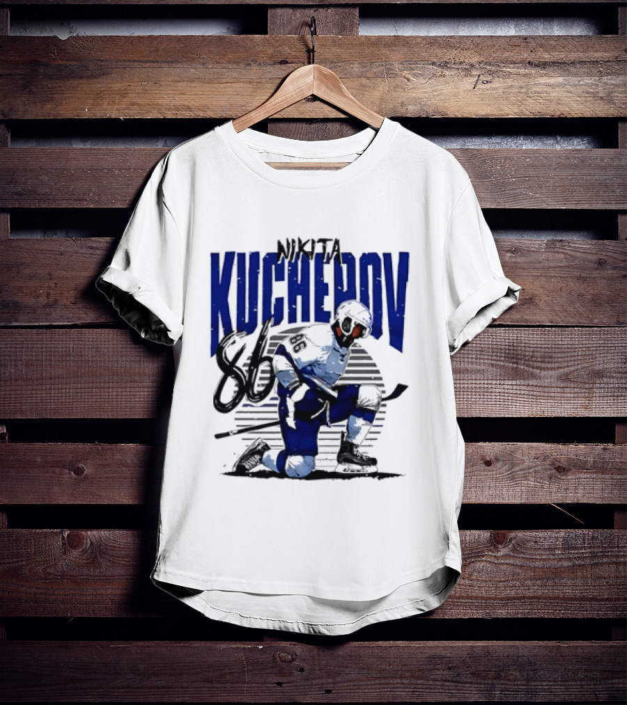 Nikita Kucherov 86 Tampa Bay Lightning Hockey Celebration T-Shirt
