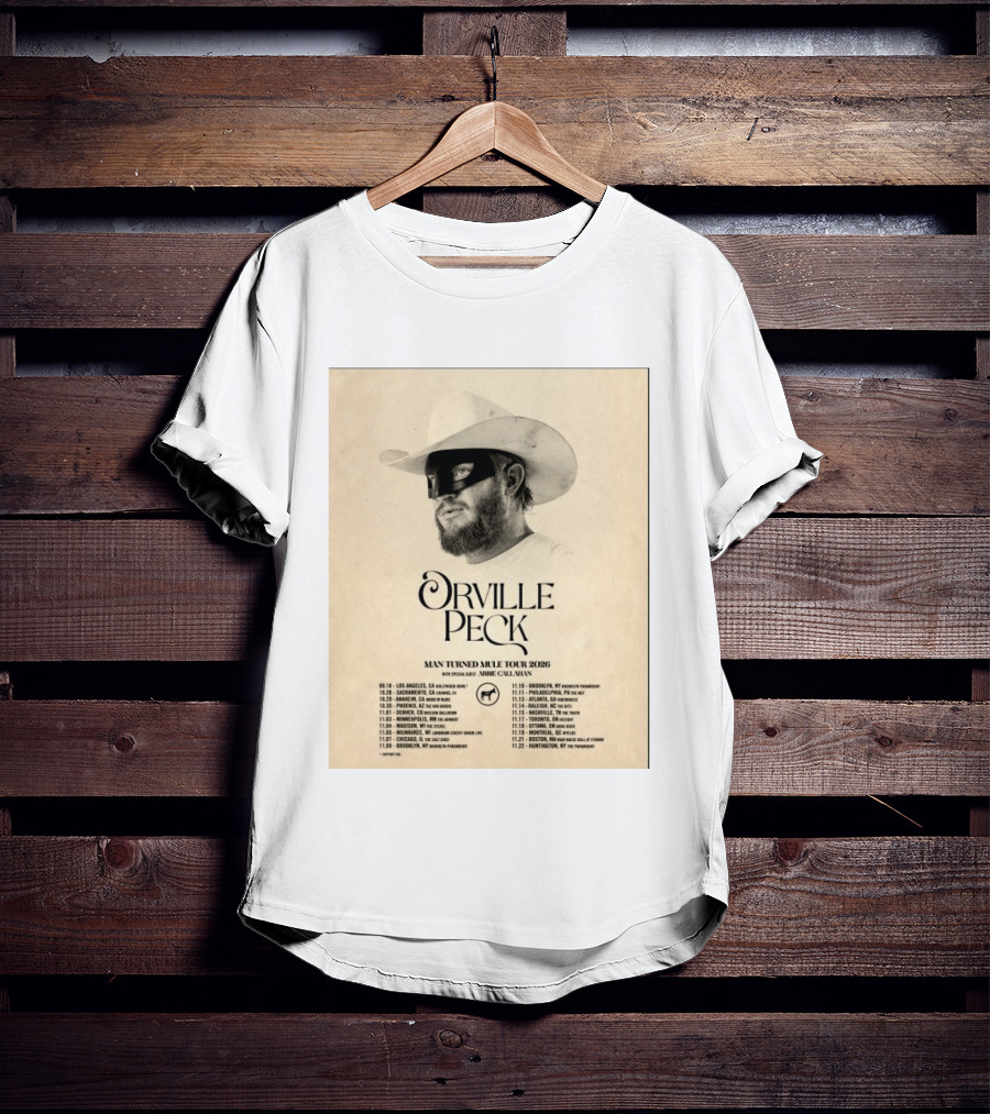 Orville Peck Man Turned Mule Tour 2026 Special Guest Abbie Callahan Concert Dates And Locations T-Shirt