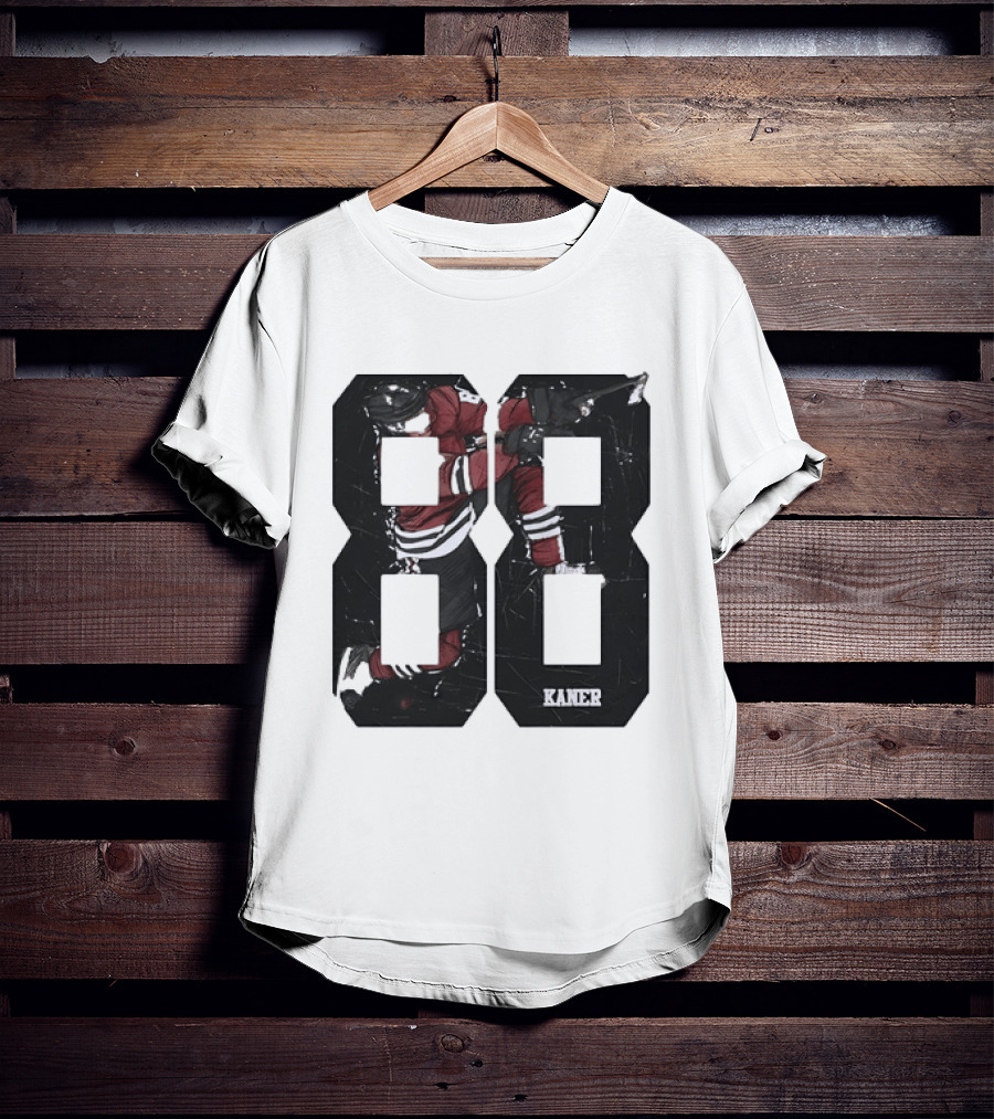 Markdown Patrick Kane Chicago Blackhawks Kaner 88 Ice Hockey Sketch T-Shirt