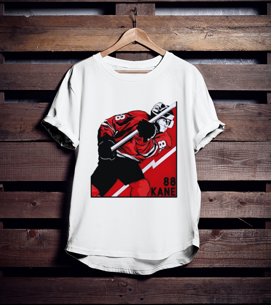 Patrick Kane 88 Chicago Blackhawks Ice Hockey Player Action T-Shirt