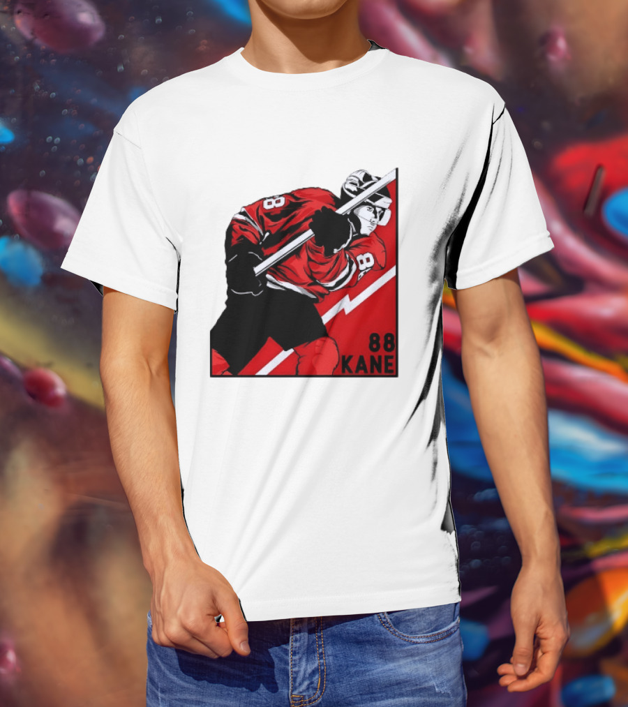 Patrick Kane 88 Chicago Blackhawks Ice Hockey Player Action T-Shirt