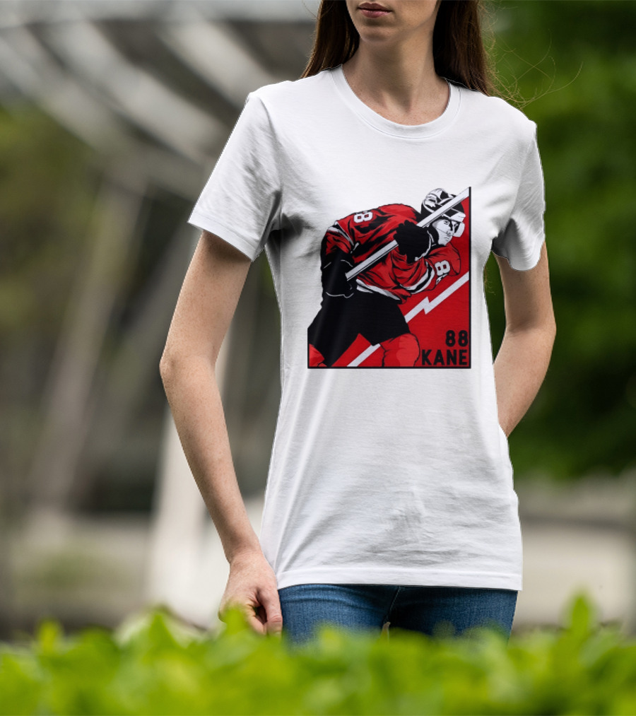 Patrick Kane 88 Chicago Blackhawks Ice Hockey Player Action T-Shirt