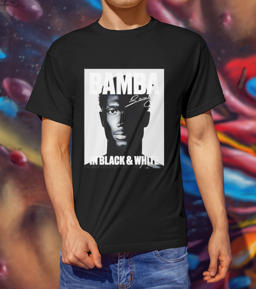 Bamba Signature Black And White NBA Basketball T-Shirt
