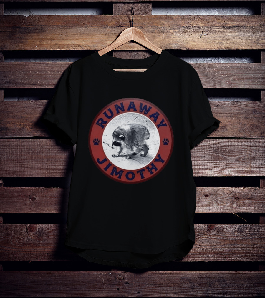 Runaway Jimothy Raccoon Meme Circle T-Shirt