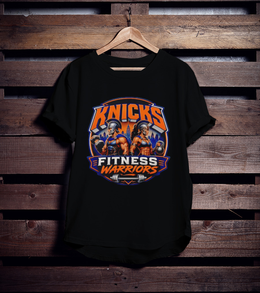 Knicks Fitness Warriors Spartan Gym Workout Motivation T-Shirt