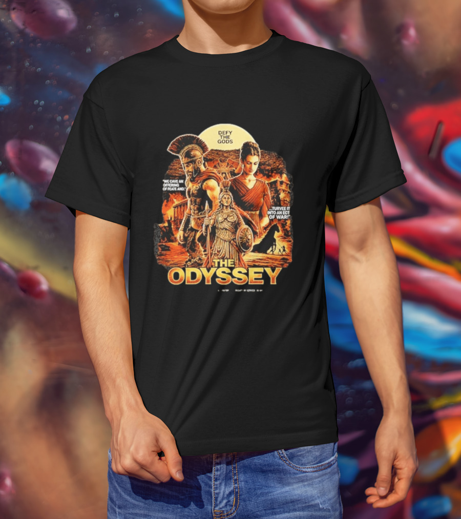 The Odyssey Defy The Gods Greek Mythology Warrior Achilles Helen Of Troy T-Shirt