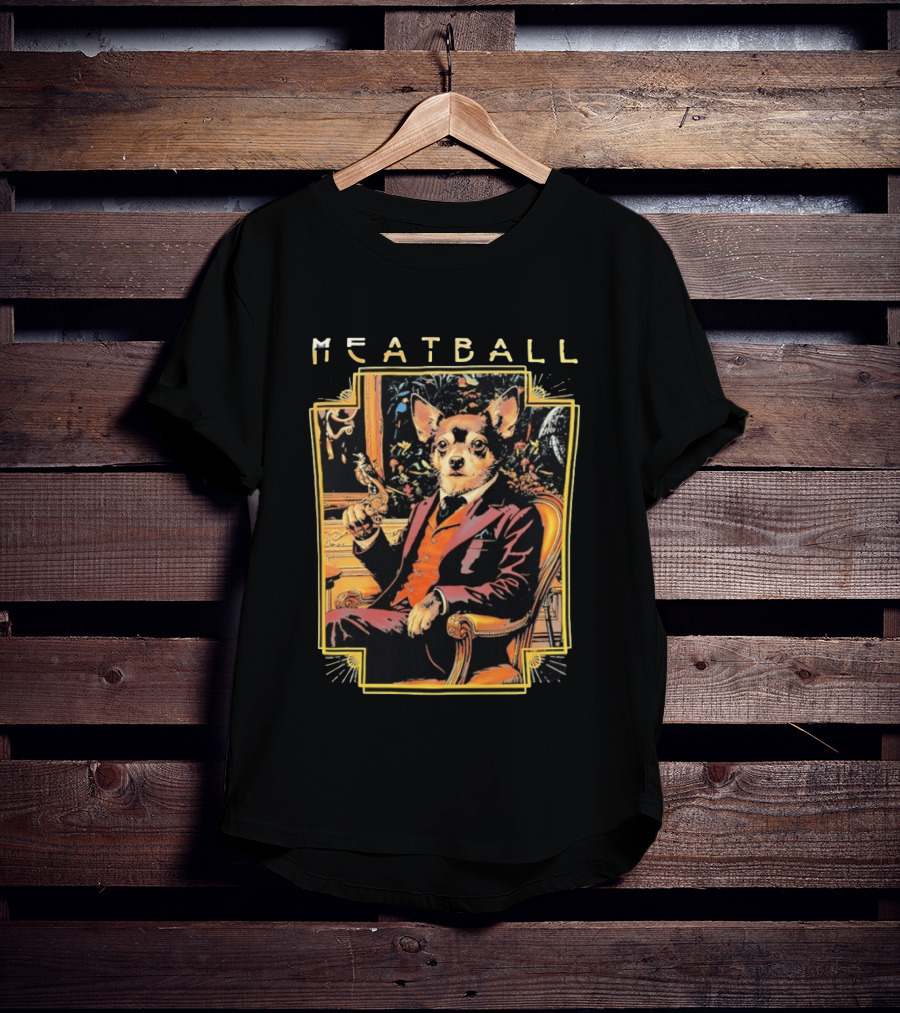 Meatball Chihuahua In Classic Suit Smoking Dapper T-Shirt