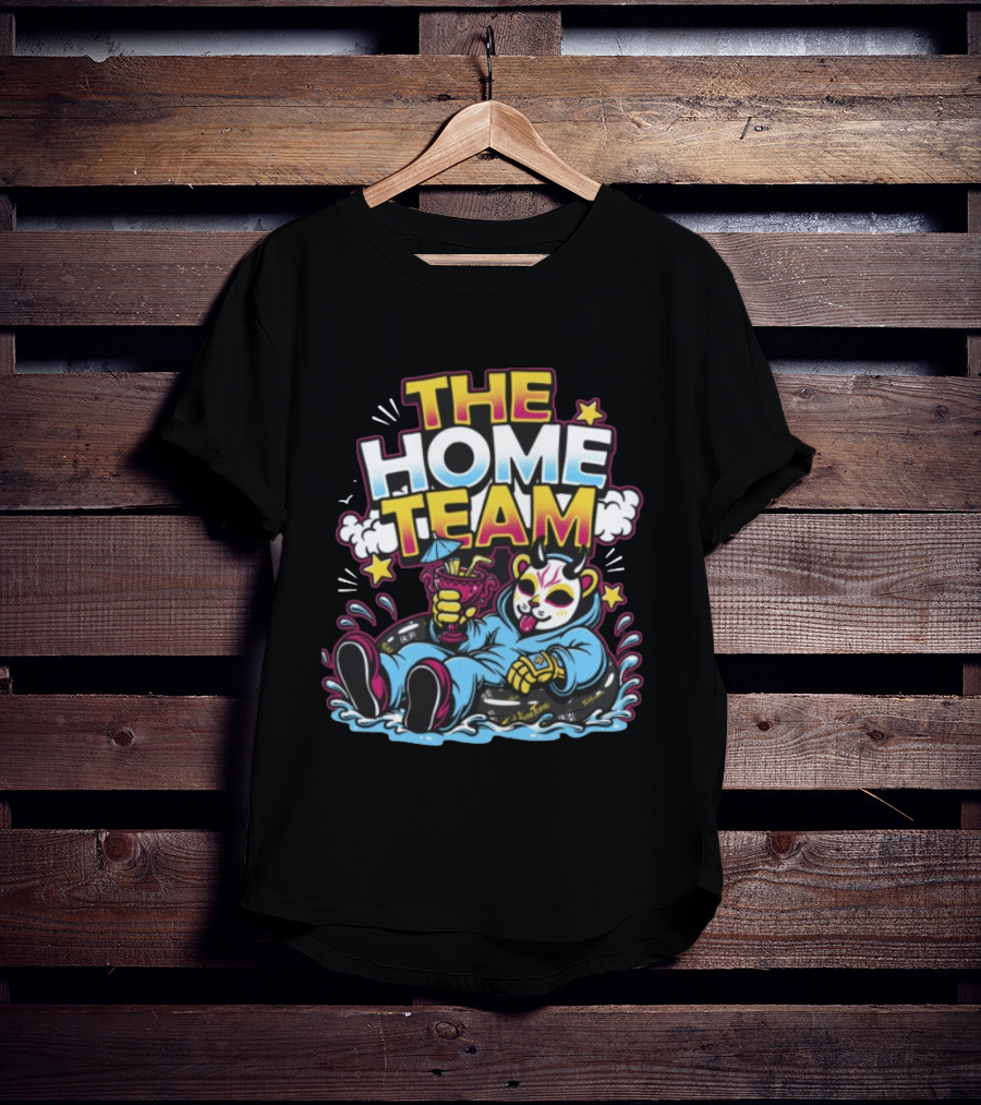 The Home Team Pool Party Eris Floating Demon With Drink T-Shirt