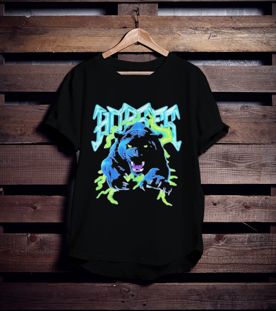 Horses Panther Lightning Metal Band Roar T-Shirt