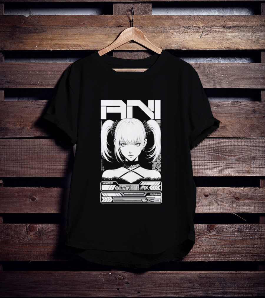 Misa Amane Death Note Anime Ani Grok Kawaii Gothic Style Pigtails T-Shirt