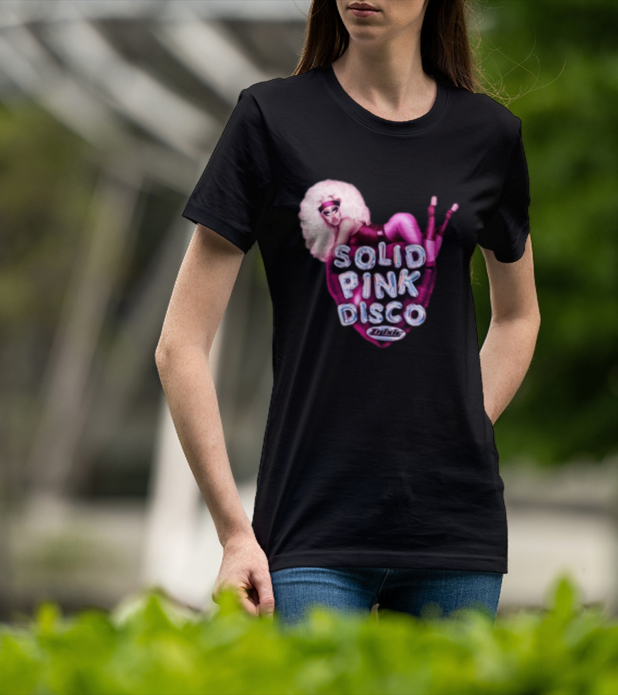 Trixie Mattel Solid Pink Disco Balloon Heart T-Shirt