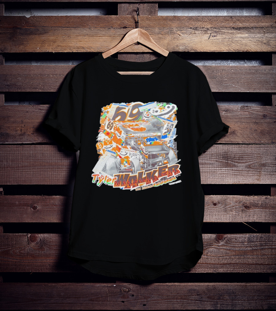 Tyler Walker No69 Sprint Car Puppets Los Angeles California T-Shirt