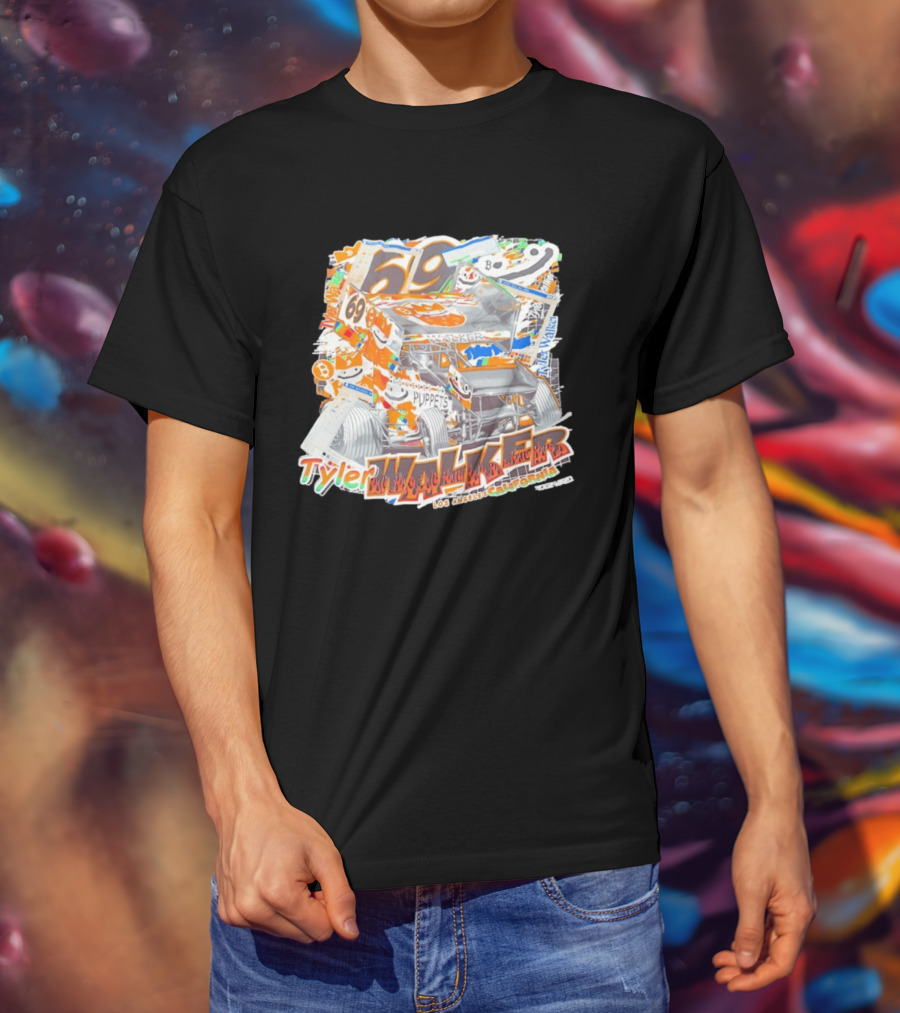 Tyler Walker No69 Sprint Car Puppets Los Angeles California T-Shirt