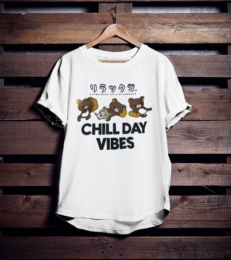 Rilakkuma Chill Day Vibes San X Kawaii Relaxing Bear Japanese T-Shirt