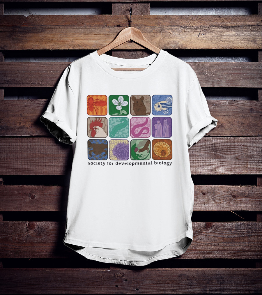 Society For Developmental Biology Organism Insect Flower Rodent Fish Chicken Worm Frog Cells T-Shirt