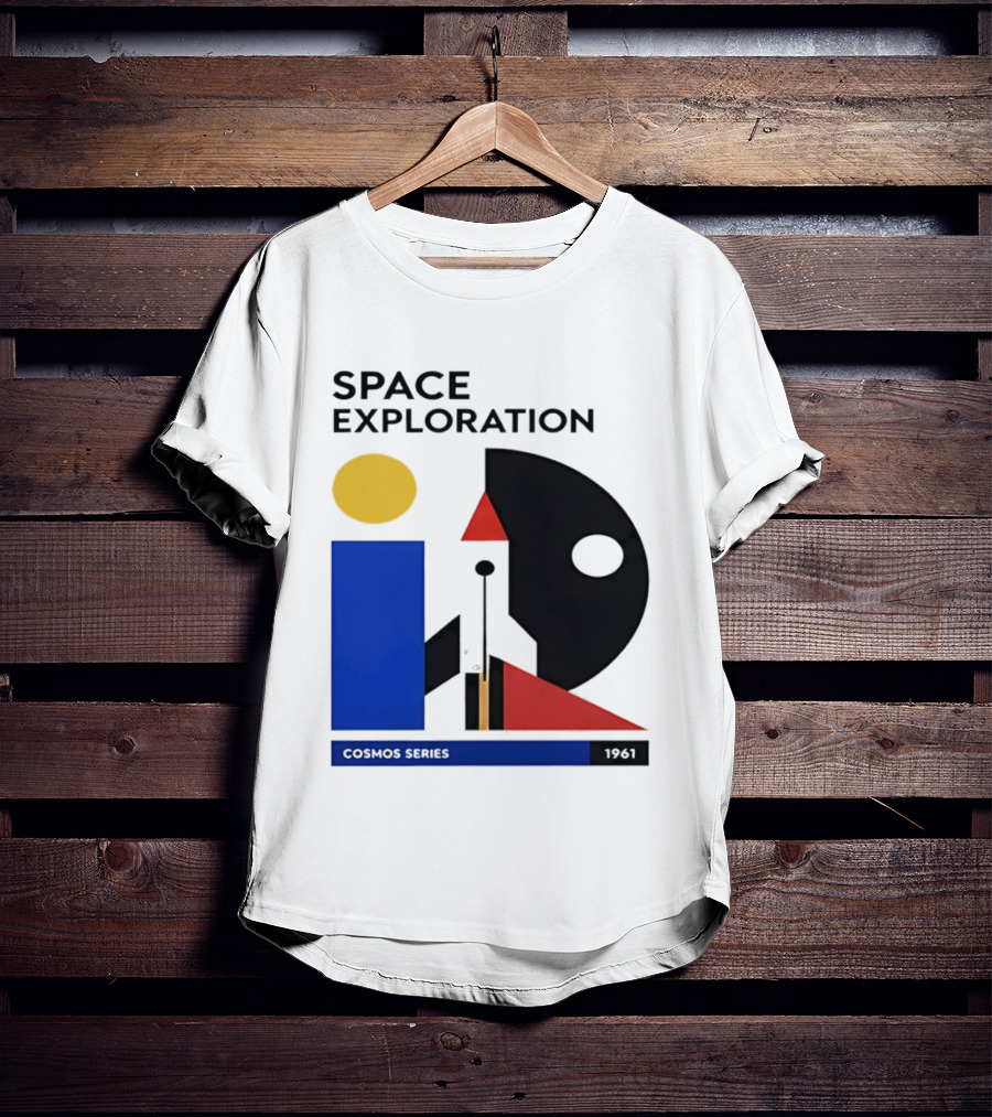 Space Exploration 1961 Cosmos Series Retro Geometric T-Shirt