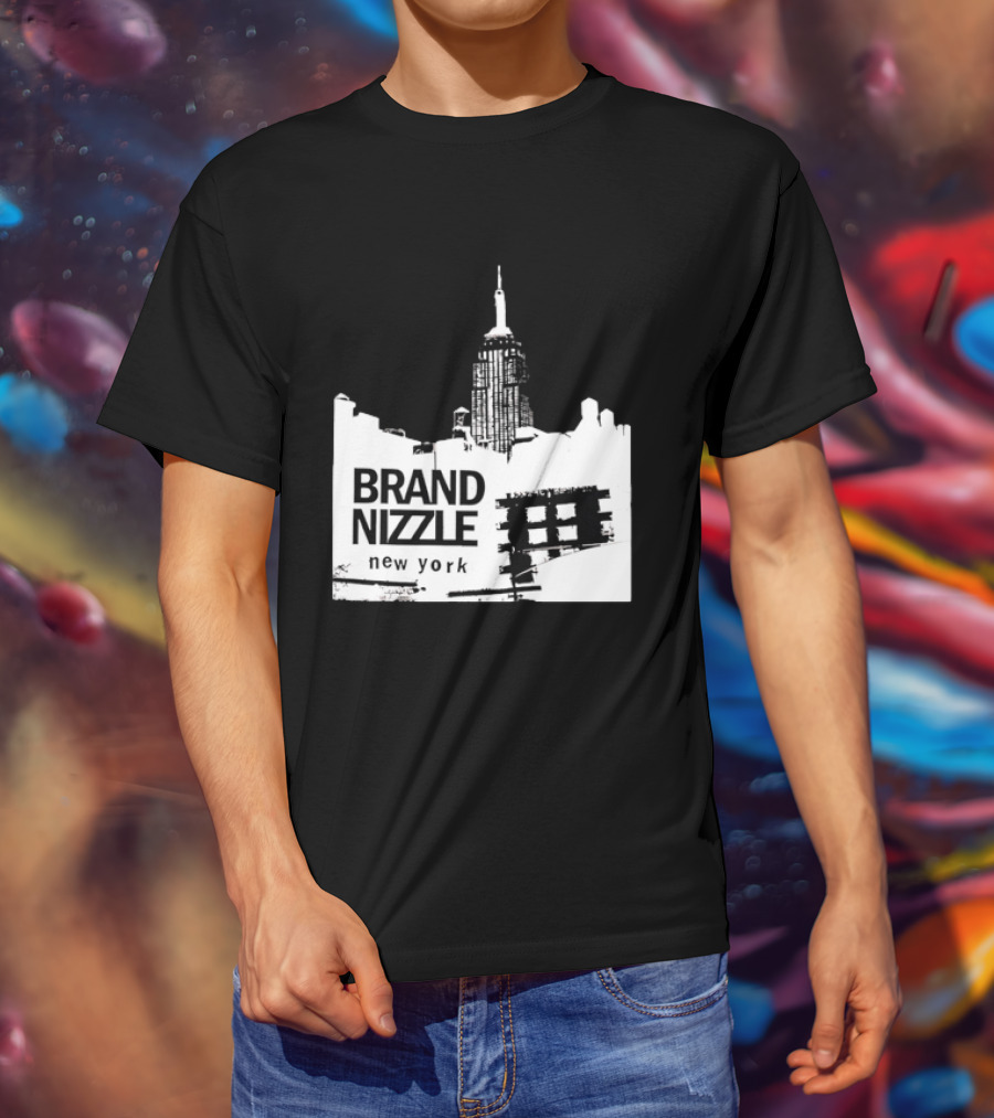 BRAND NIZZLE New York Empire State Building Skyline T-Shirt