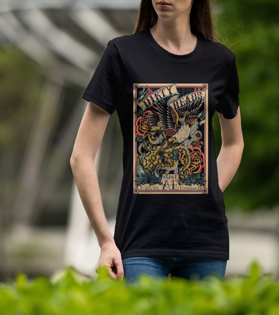 Dirty Heads Stage AE Pittsburgh July 25 2026 Concert Octopus Roses Eagle T-Shirt