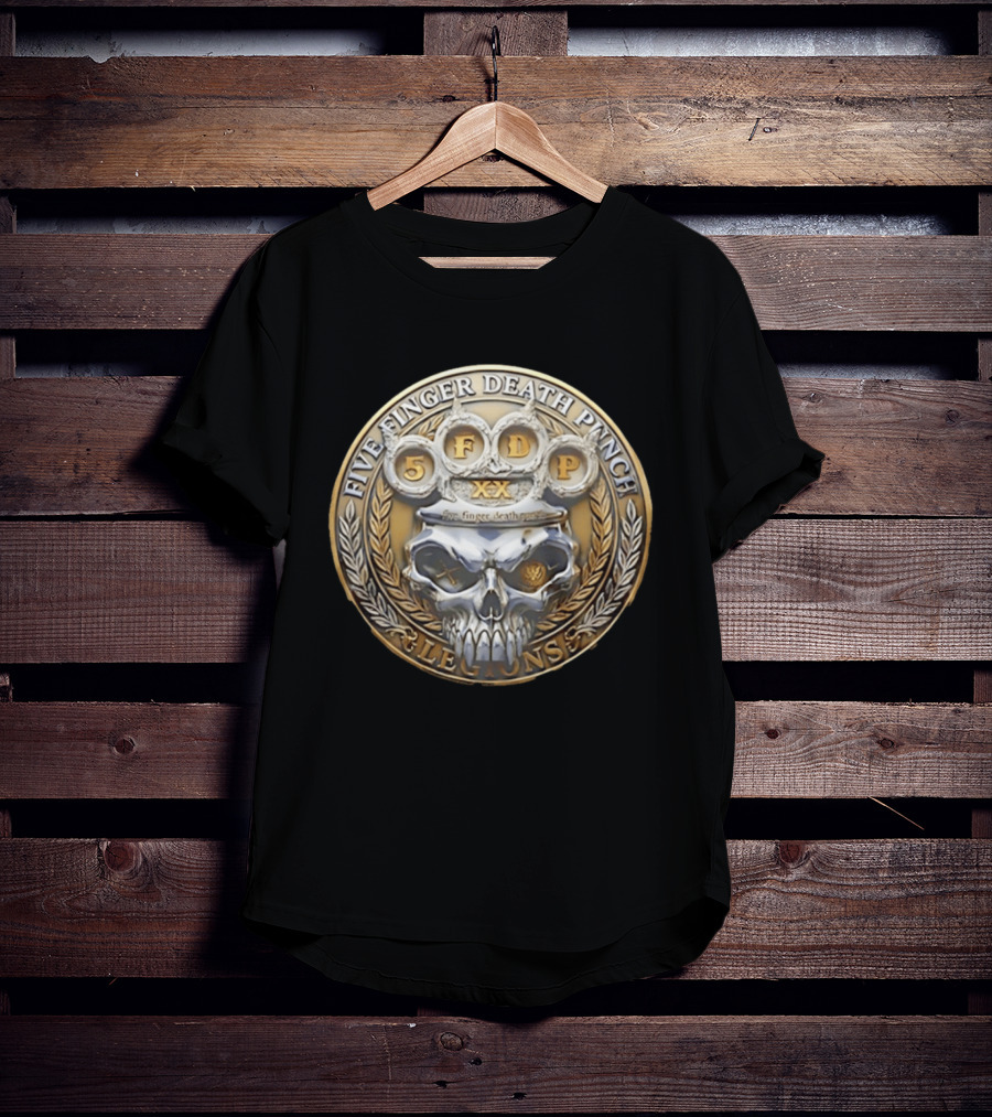 Five Finger Death Punch Skull Knuckles Emblem XX Legions T-Shirt