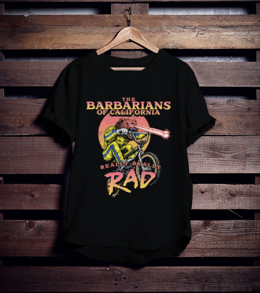The Barbarians Of California Really Really Rad Cyclist Sunset Retro Vibes T-Shirt