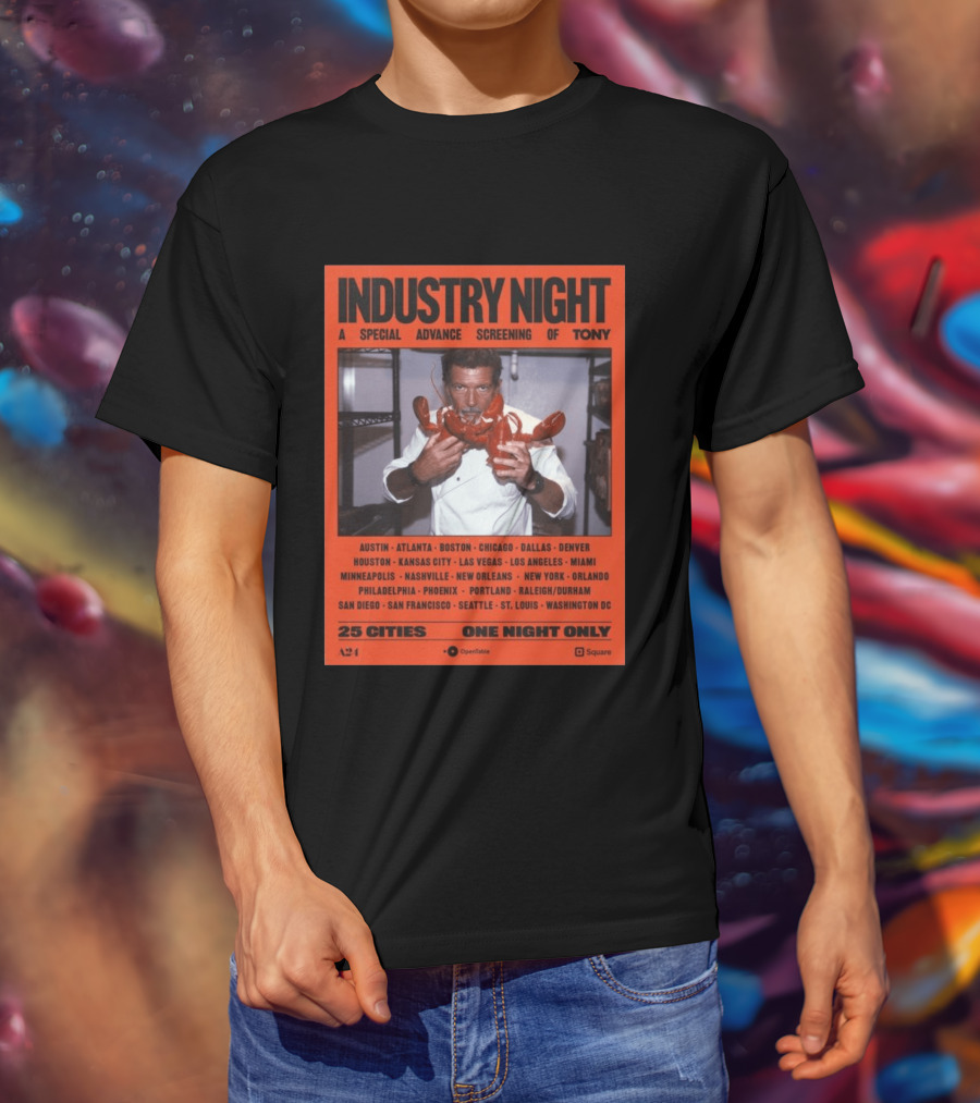 Industry Night A Special Advance Screening Of Tony Live 25 Cities One Night Only T-Shirt
