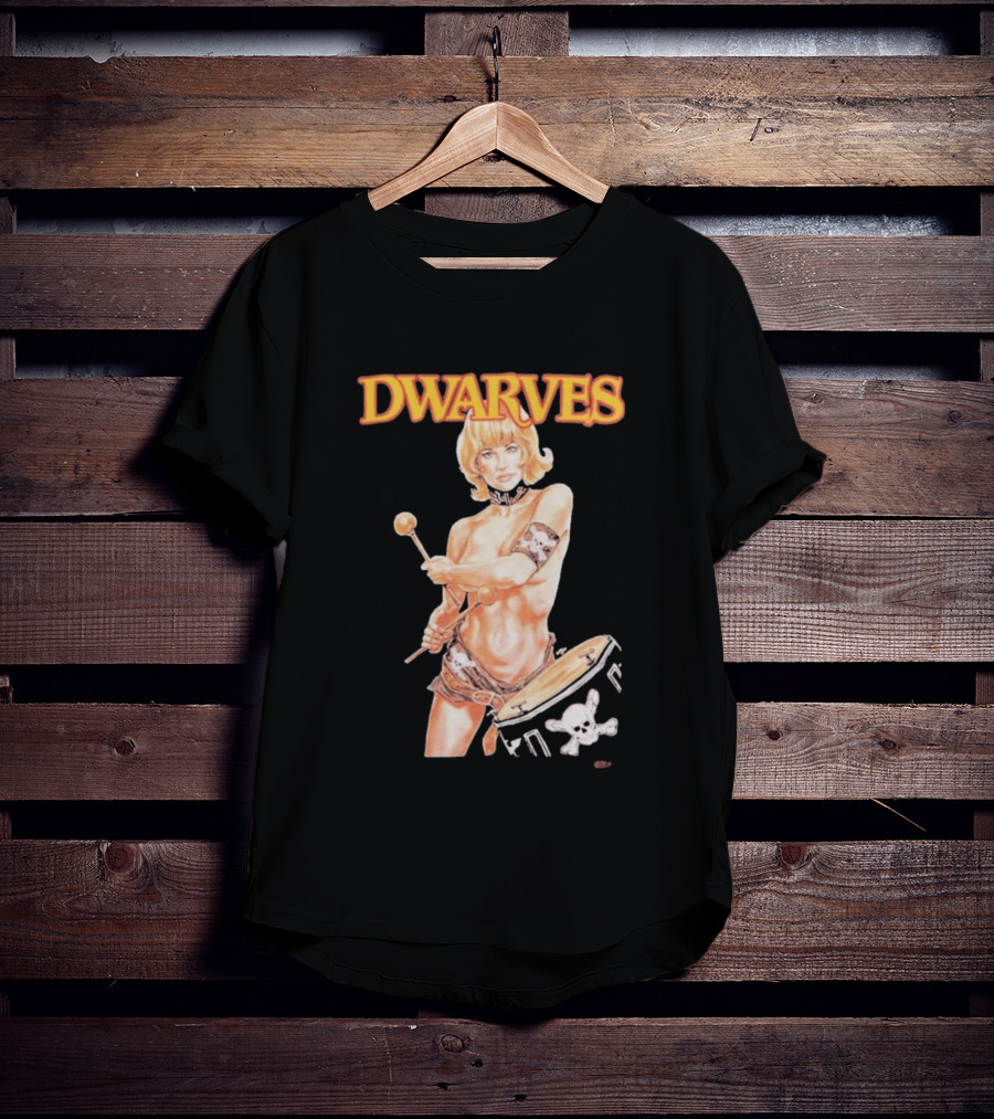 Dwarves Drummer Girl Fantasy T-Shirt