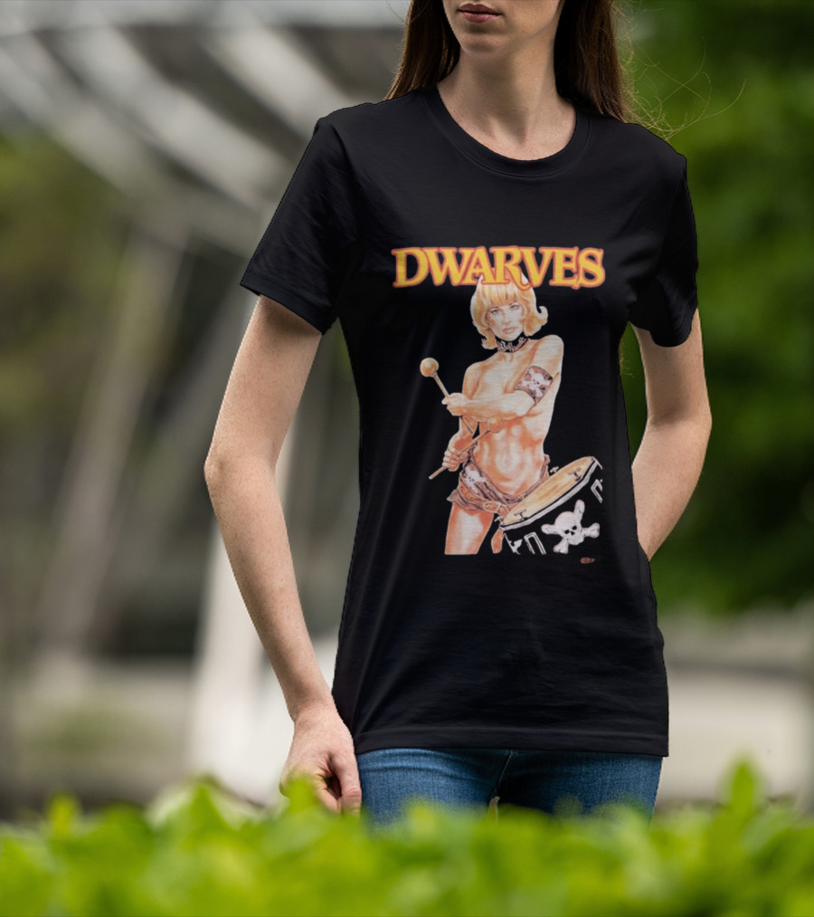 Dwarves Drummer Girl Fantasy T-Shirt