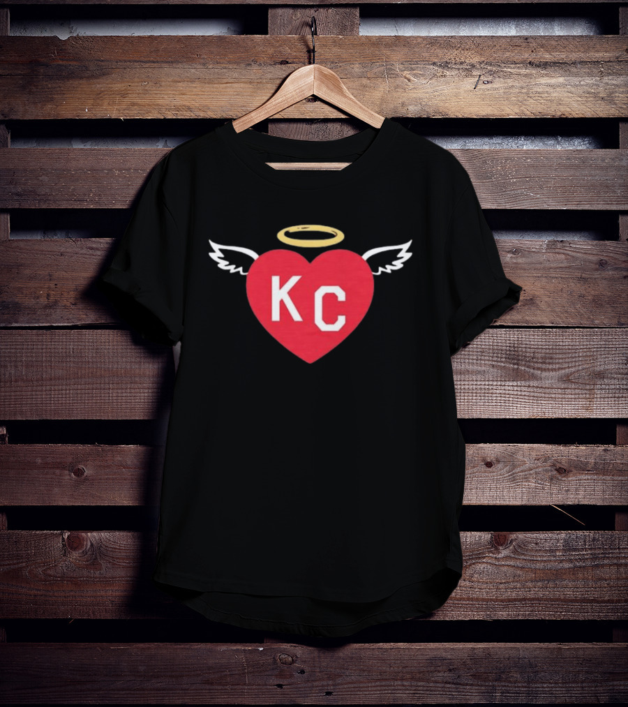 Kansas City Chiefs KC Heart Wings Halo T-Shirt