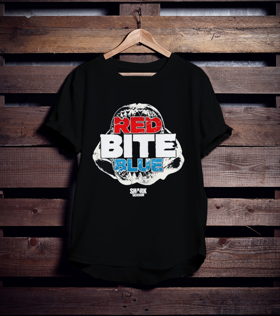 Red Bite Blue Shark Season Ocean Marine Life T-Shirt