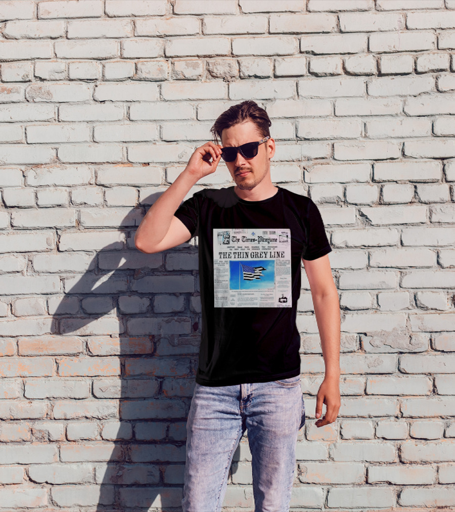 The Times Picayune Fifth Edition The Thin Grey Line American Flag T-Shirt