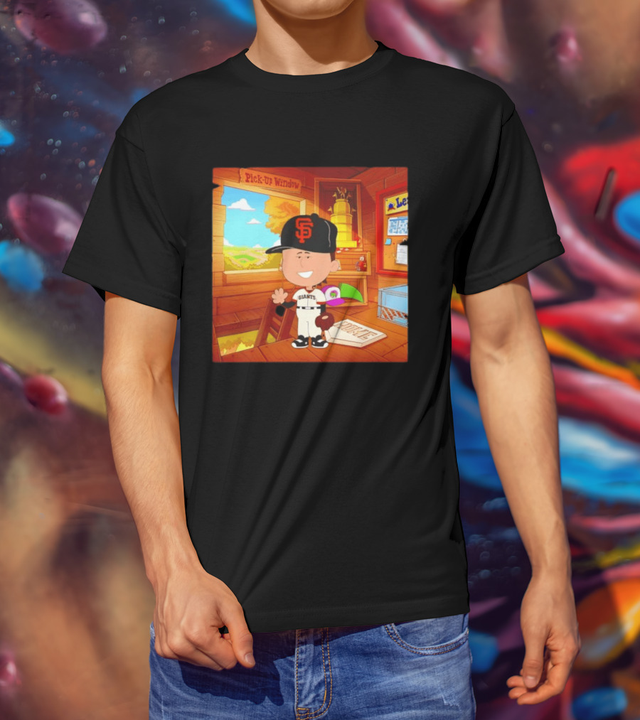 Tyler Mahle San Francisco Giants Baseball Cartoon Peanuts T-Shirt