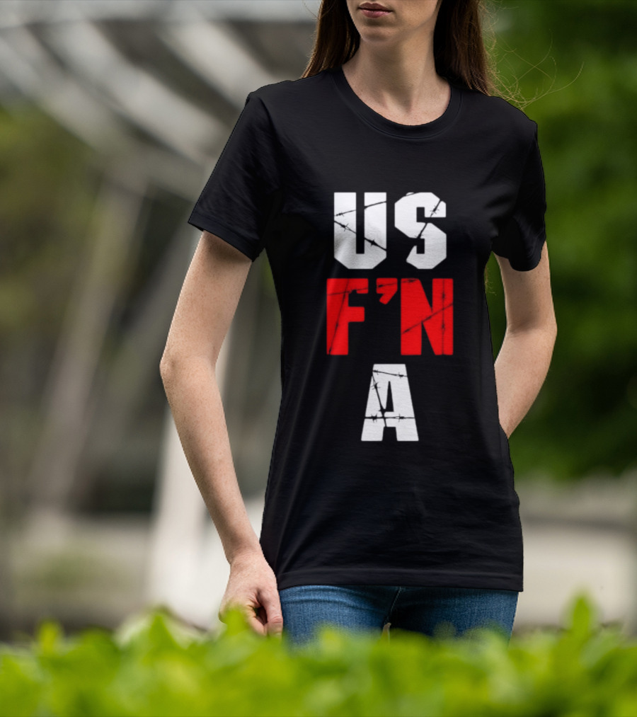 United States US F N A Barbed Wire T-Shirt