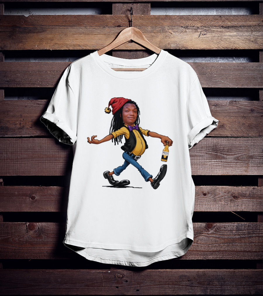 Caricature Man With Dreadlocks Holding Corona Extra Beer T-Shirt