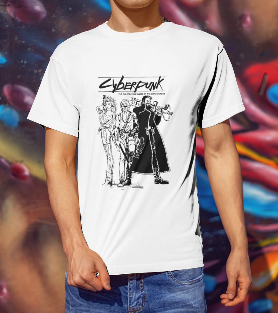 Cyberpunk The Roleplaying Game Of The Dark Future Silhouette Art Characters T-Shirt