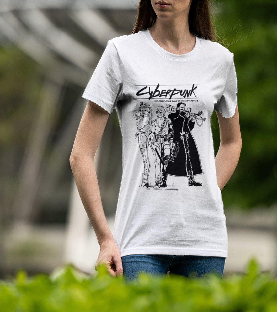 Cyberpunk The Roleplaying Game Of The Dark Future Silhouette Art Characters T-Shirt