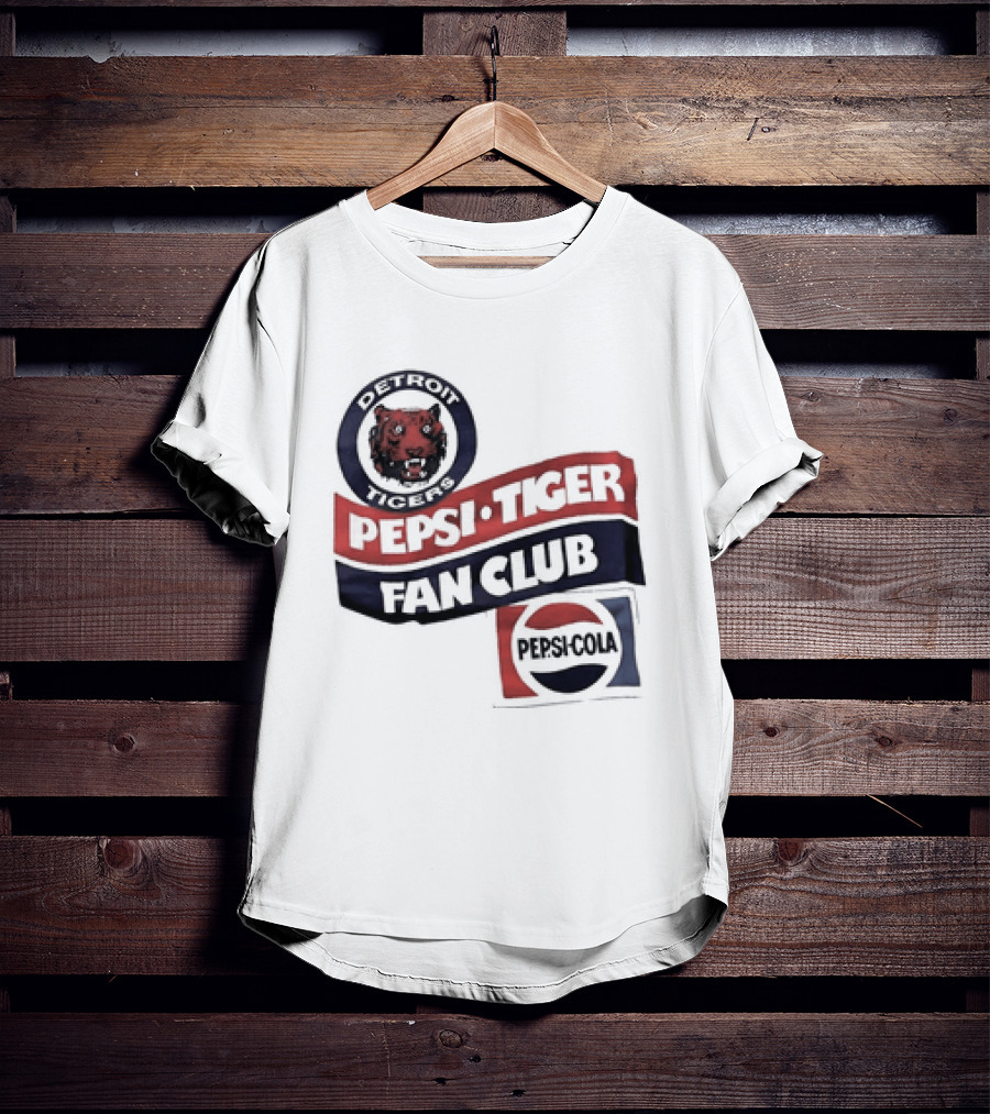 Detroit Tigers Pepsi Tiger Fan Club Pepsi Cola T-Shirt