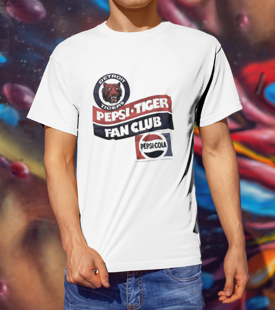 Detroit Tigers Pepsi Tiger Fan Club Pepsi Cola T-Shirt