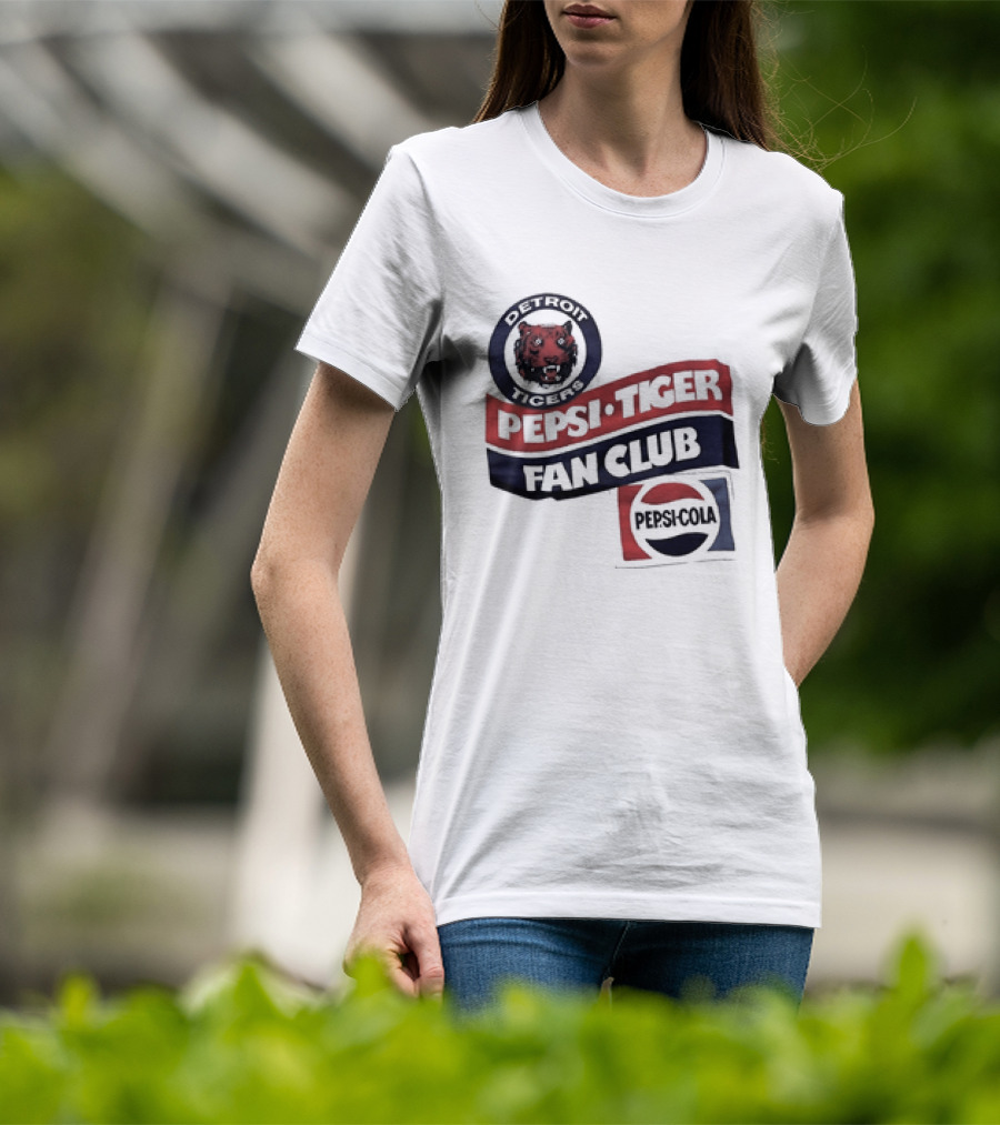 Detroit Tigers Pepsi Tiger Fan Club Pepsi Cola T-Shirt