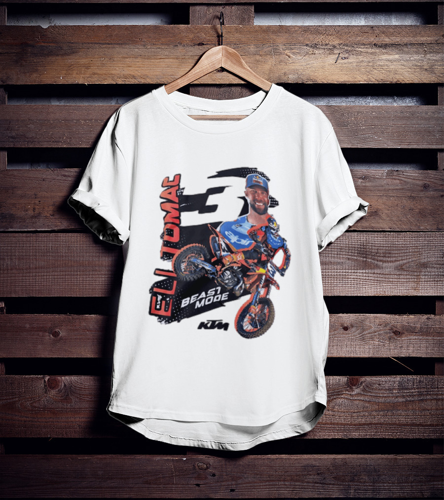 Eli Tomac Beast Mode KTM Motocross Supercross Racing 3 Pro Rider T-Shirt