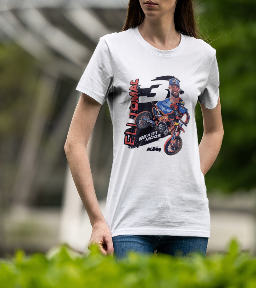 Eli Tomac Beast Mode KTM Motocross Supercross Racing 3 Pro Rider T-Shirt