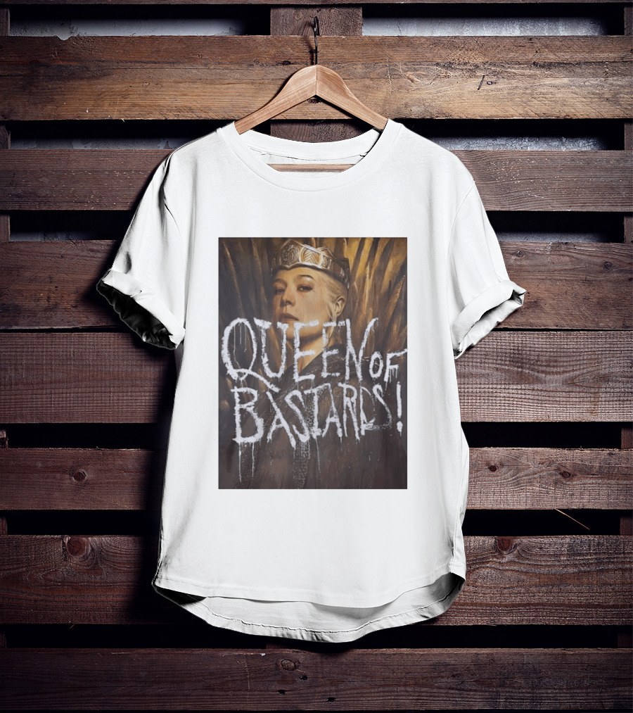 Rhaenyra Targaryen Queen Of Bastards House Of The Dragon Iron Throne Crown T-Shirt