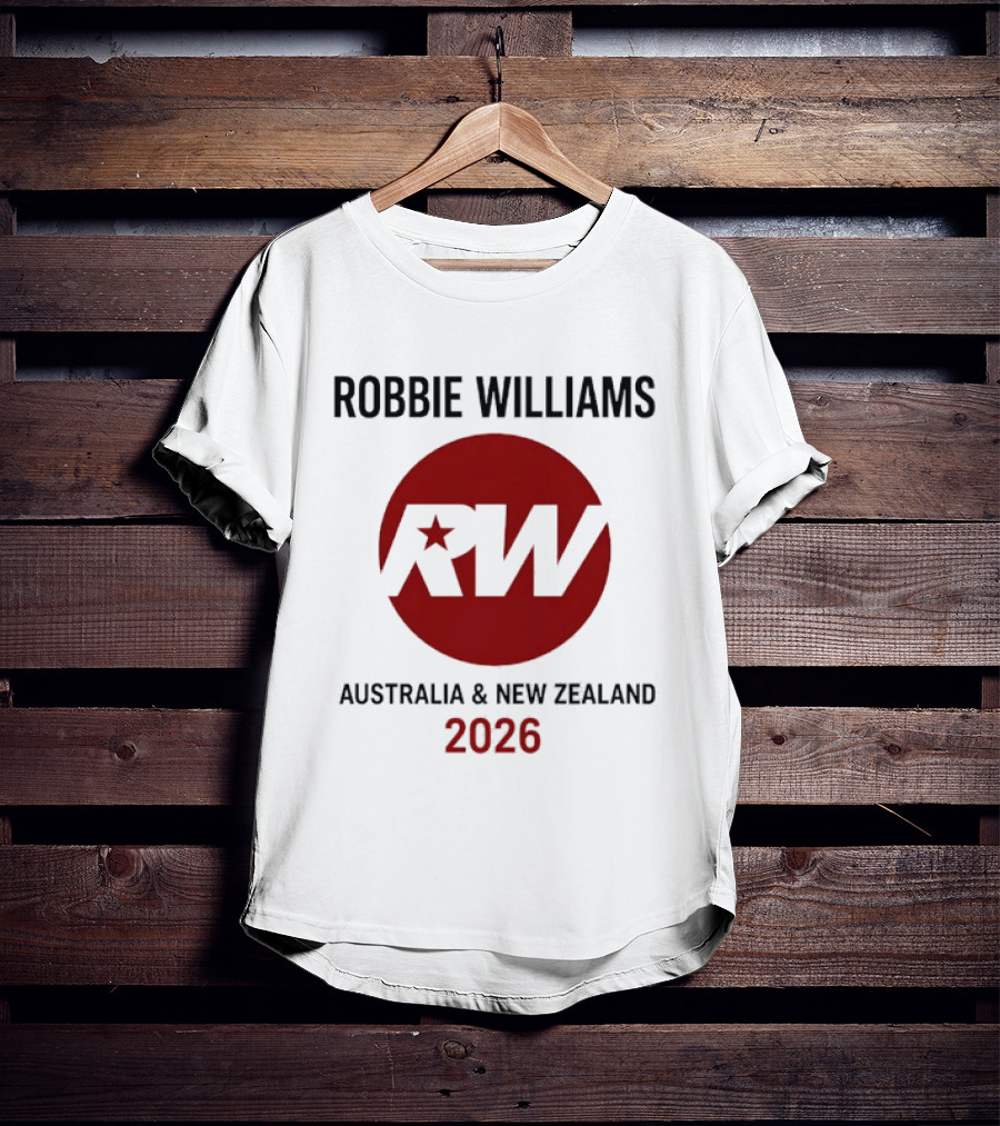 Robbie Williams 2026 Australia New Zealand Tour RW Star T-Shirt