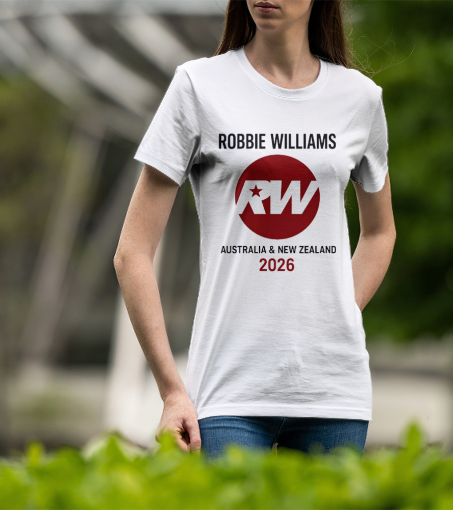 Robbie Williams 2026 Australia New Zealand Tour RW Star T-Shirt