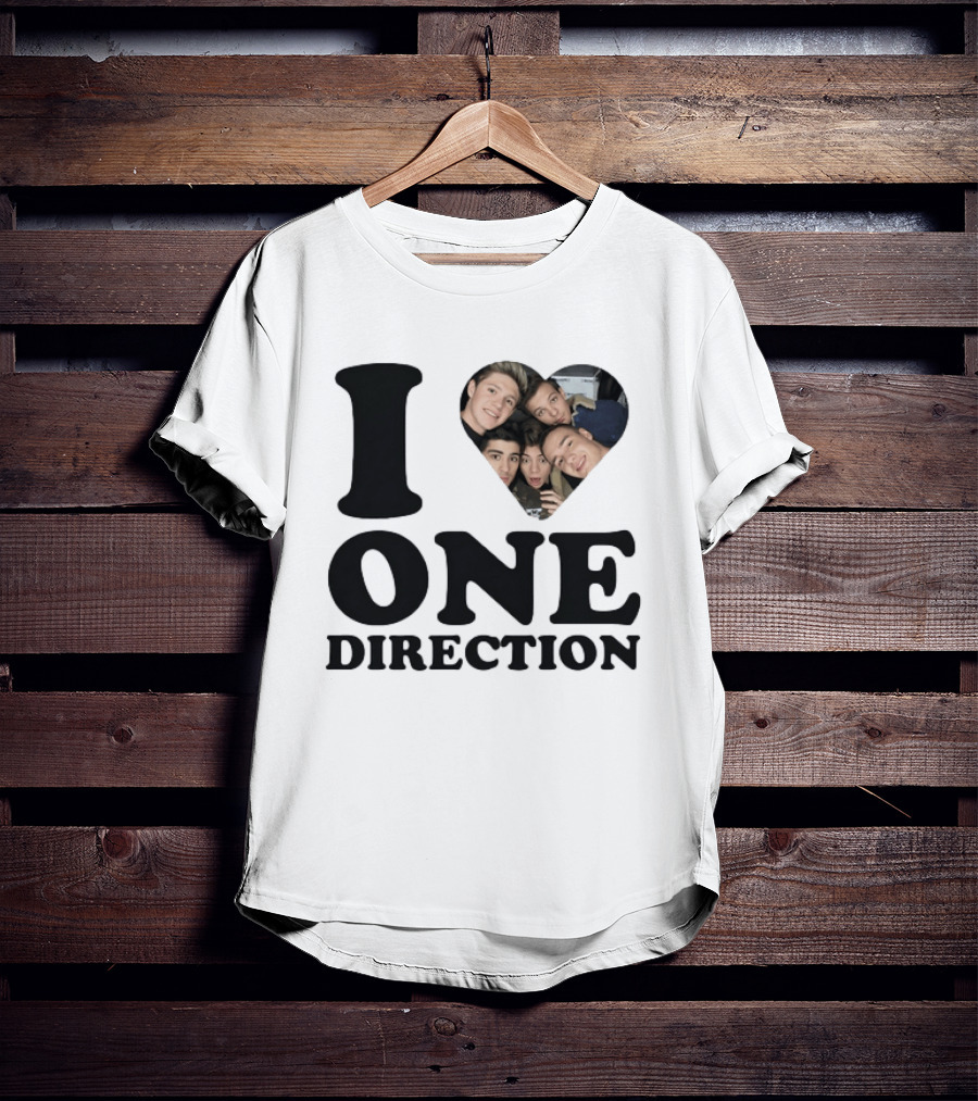 I Love One Direction Heart Niall Horan Band Photo T-Shirt