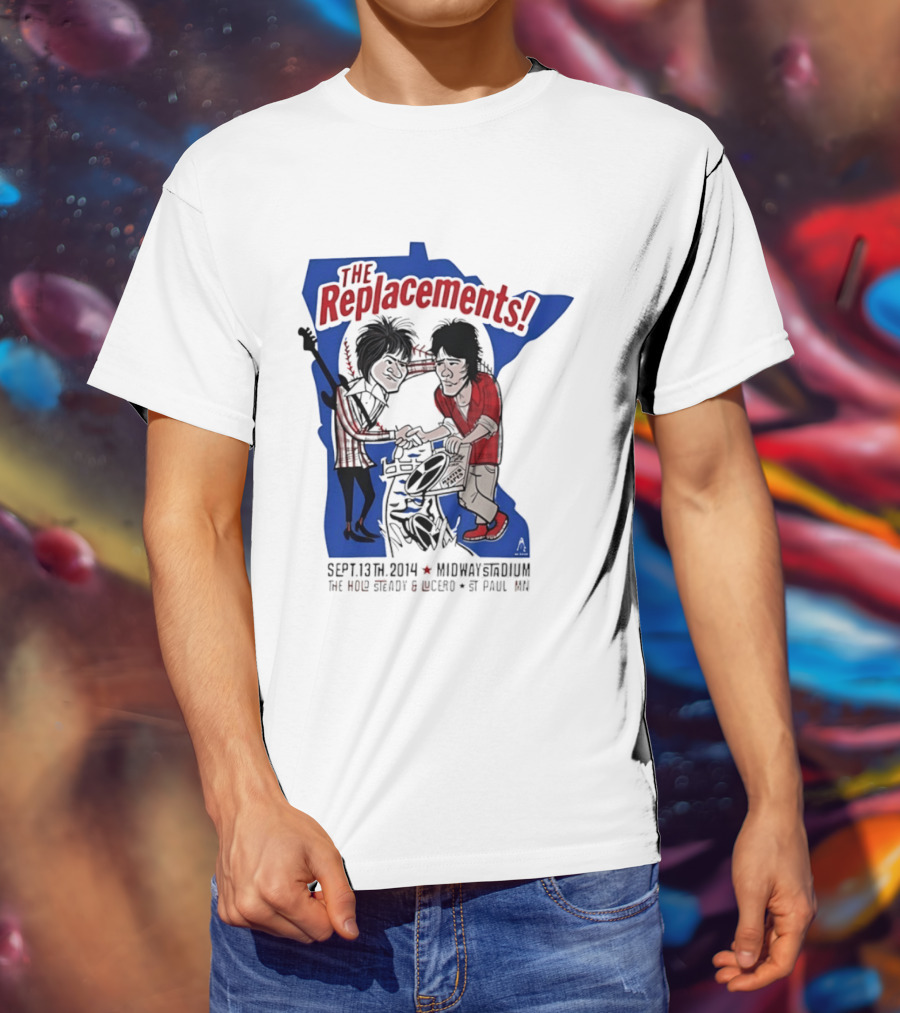 The Replacements Midway Stadium Concert Sept 13 2014 Featuring The Hold Steady Lucero St Paul MN T-Shirt