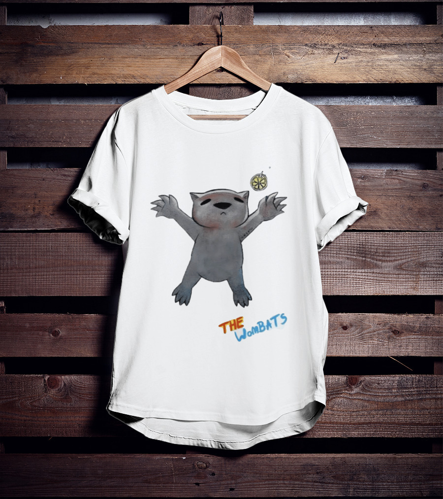 The Wombats Band Reaching For Lemon On Fish Hook T-Shirt