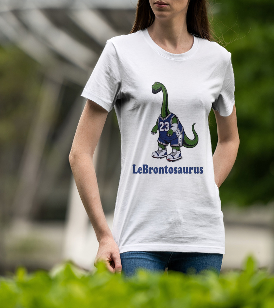LeBrontosaurus Dinosaur Basketball Jersey Number 23 T-Shirt